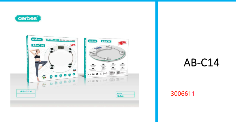 Aerbes Round Body Weight Scale