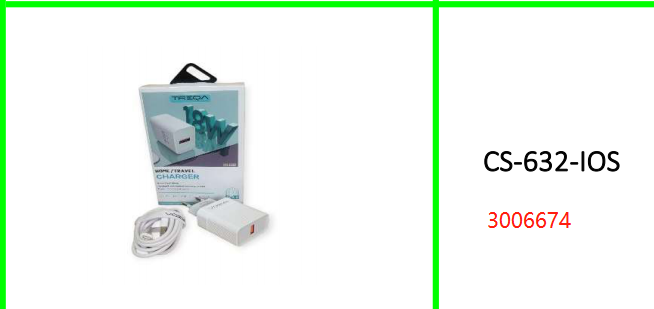 18W USB Charger with Lightning Cable for IOS