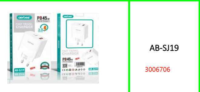 45W PD+ 18W QC3.0 Qualcom Quick Travel Charger