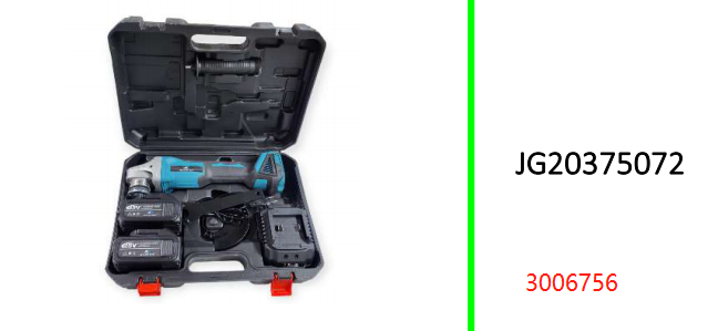 Jiangeng Cordless Angle Grinder with 2 x 25V 15000mah Battery