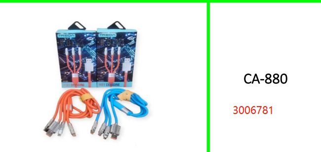 Treqa USB Fast Charging Cable With Micro, PD And IOS Connector 1M