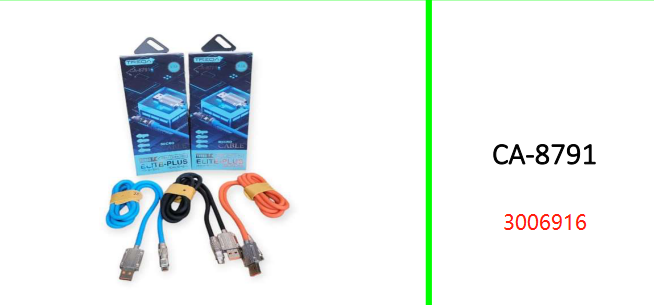 Treqa Elite Charging 9.1A V8 Cable 1M