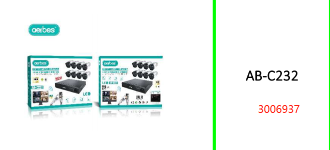 8 Channel Touchview Solution 200W 1808P Full AHD Camera Set