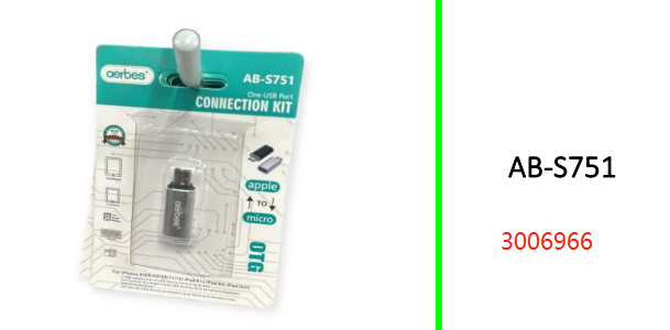 Aerbes Lightning Pin Female to Micro USB Male