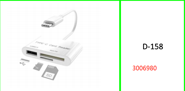 Multi-functional Type C 3 in 1 Card Reader + USB