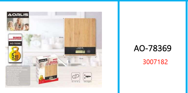 Aorlis Cutting Board Scale Max 5kg