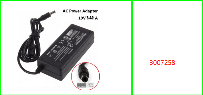 Laptop Charger for Asus 19V 3.42A Pin Size 5.5X2.5