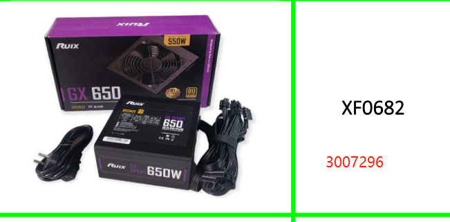 RUIX GX650 Gaming Power Supply 550W