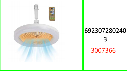 E27 Aromatherapy Fan LED Light