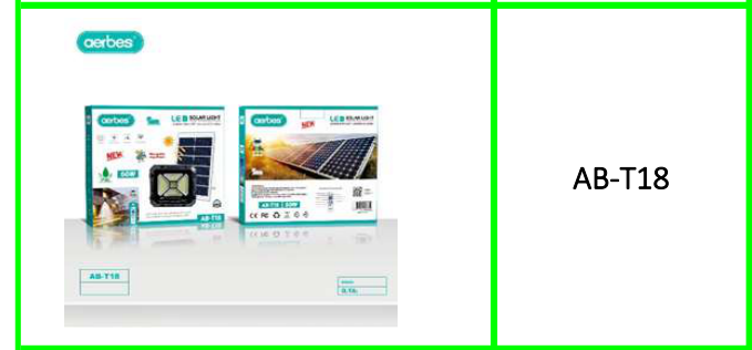 Aerbes 50W Solar Powered Flood Light with Remote Control