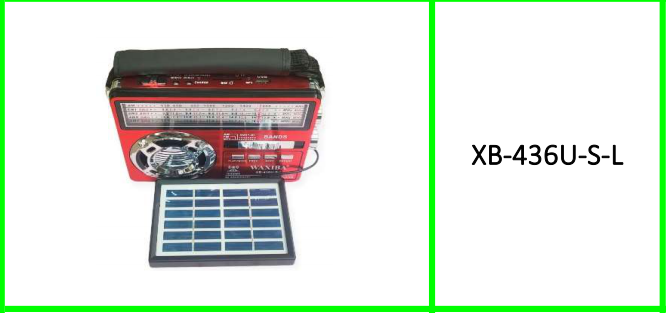 Solar Powered Bluetooth FM/SW/AM Bandwith Radio