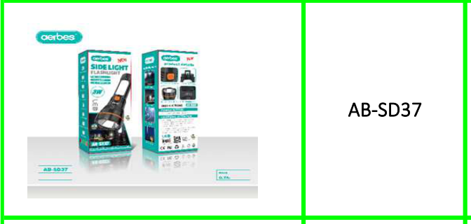 Aerbes 3W Flashlight with Side Light