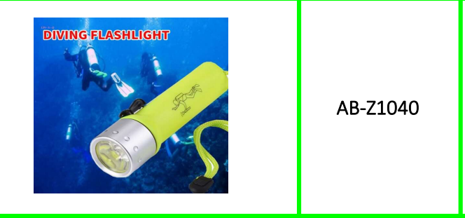 Aerbes Professional Diving Flashlight 3W Led Torch Waterproof Torch