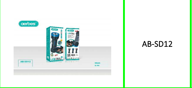 Aerbes Rechargeable Outdoor Solar Flashlight With Bluetooth Speaker