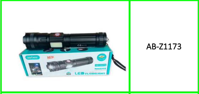 Aerbes LED Ultra Bright Flashlight With Portable Hammer