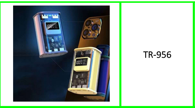 Treqa Transparent Power Bank With PD Charge 4 IN 1 10000Mah