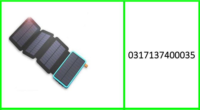 Solar Power Bank with Folding Panels & LED Light 13800mah