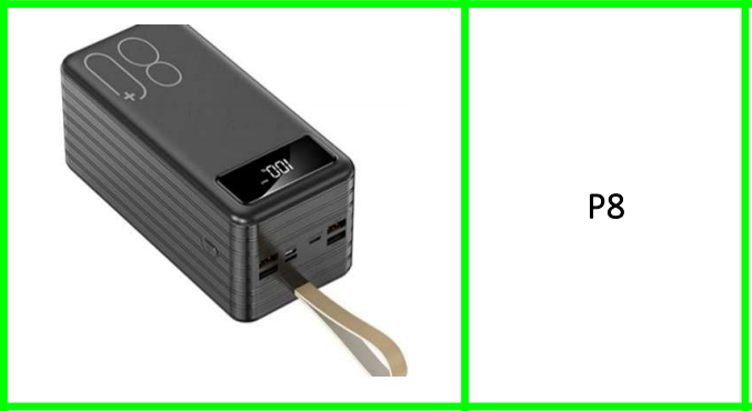 SOVO 80000Mah Power Bank With Built-In 3 Cable And LED Fashlight