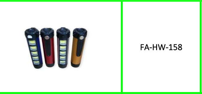 Rechargeable Flash Light Working light + Flashlight + Warning Ligh