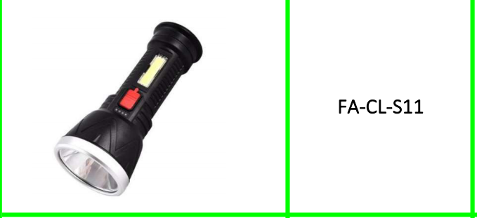 Rechargeable LED Flash Light + COB Side Light