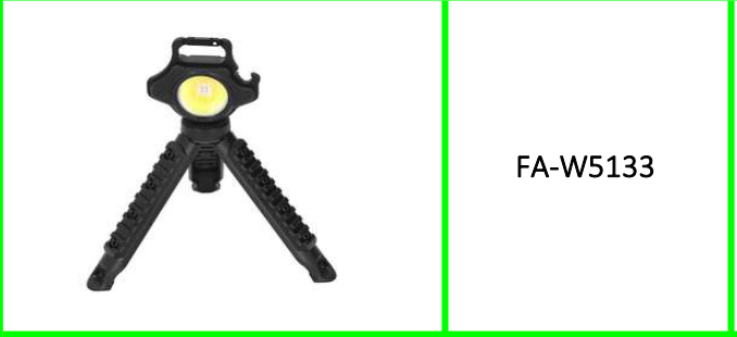 Rechargeable COB Keychain Light With Tripod Stand and Type C Charging