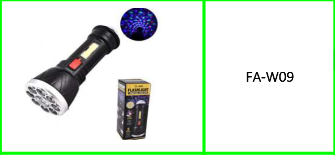 Rechargeable Flash Light With Magic Ball Stage Light