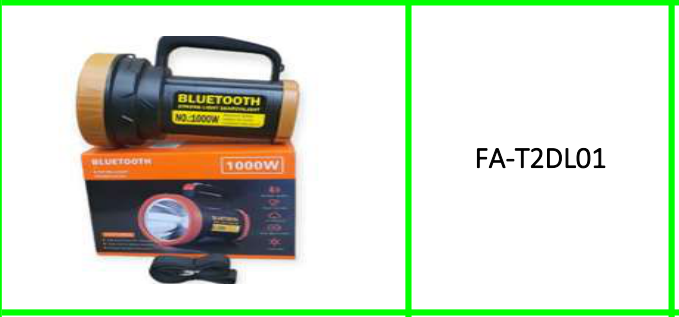 Portable 1000W Strong Bluetooth Speaker Search Light