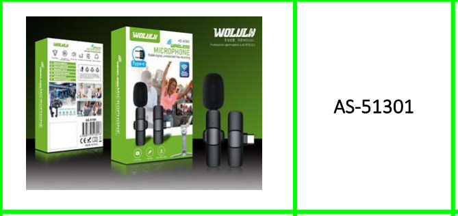 Wolulu Type C Lapel Wireless Microphone