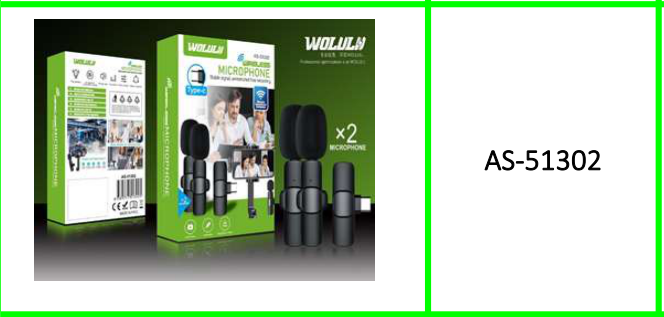 Wolulu Type C Lapel Dual Wireless Microphone