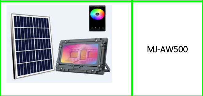 500W Solar Flood RGB Light