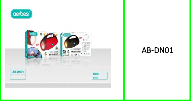 Aerbes Wireless Bluetooth Speaker With LED Light 1200mah Battery