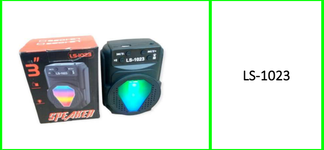 RGB Bluetooth Speaker with USB & Micro SD Slot + FM Radio