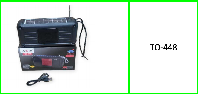 Solar Powered Bluetooth Speaker With FM Radio, 1200mah Battery, USB & TF Playback 8W