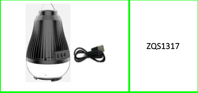 1500Mah Camping Hanging Light Bluetooth Speaker 8W