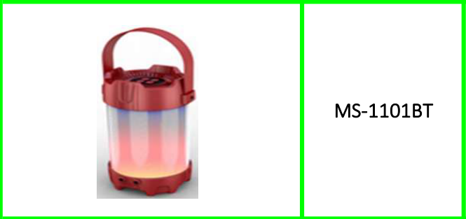 S888 Multimedia Bluetooth Speaker with USB/Micro SD/FM Radio and LED Light