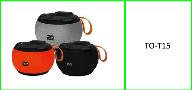 TWS Bluetooth Speaker With FM Radio, USB And Micro SD Card Playback 8W