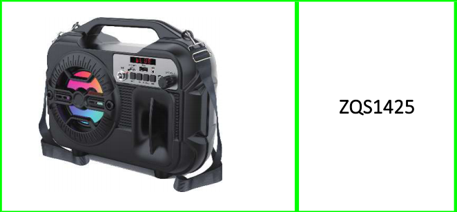 TWS RGB 12W Bluetooth Speaker with FM Radio and Easy Carry Handle 1500mah