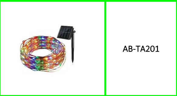 Aerbes Solar Powered Copper Wire  RGB LED Light 10M 100 LEDs