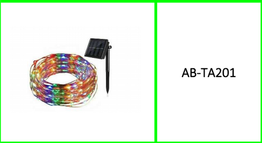 Aerbes Solar Powered Copper Wire  RGB LED Light 10M 100 LEDs
