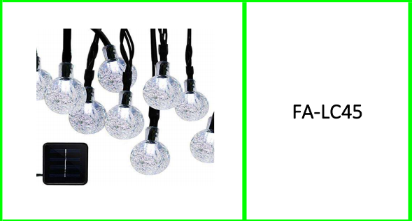 Solar Bubble Ball String White Light 5M