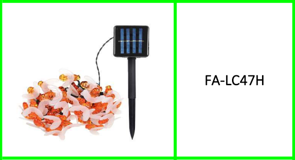 Solar Powered LED Bees Fairy String Light Warm White 5M