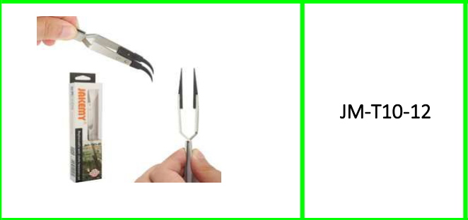 Replaceable Anti-static Straight Tweezers with Curved Tips