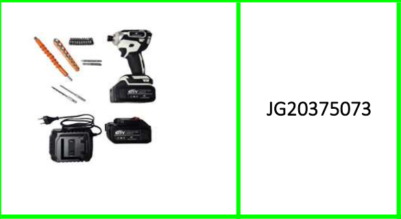 Jiageng Electric Cordless Screw Driver 2 x 25V 15000mah Battery