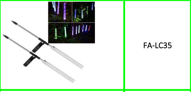 Solar Powered Acrylic Bubble Column RGB Light 2pcs