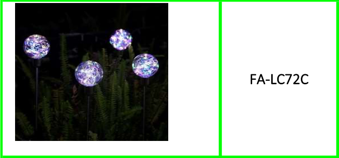Solar Powered Copper Wire Ball Garden Light RGB 2Pcs