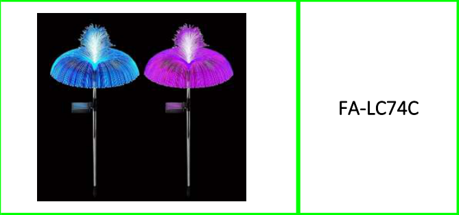 Solar Powered Fountain Jelly Fish Light 2 Pcs 7 Colour Changing