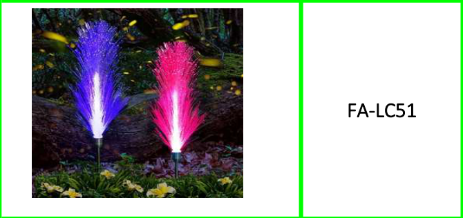 7 Colour Solar Powered Triple Layer Fiber Optic Light 2pcs