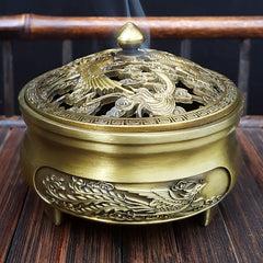 1pc Dragon and Phoenix Incense Burner Elegant Suitable for Meditation Yoga Tea Space and Home Decoration Perfect Gift for Relaxation and Spiritual Practice Meditation Accessories | Modern | Multifunctional Dragon and Phoenix Design Ideal for Than