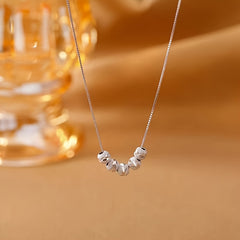 A Lesser than luxury 18 carat Bead plated Stainless Steel Necklace Is Suitable For Women To Wear In Their Daily Lives Or As Gifts