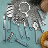1pc Stainless Steel Kitchen Gadgets With Plastic Handle Household Egg Beater Bottle Opener Melon Planer Peeler Graters Kitchen Accessaries
